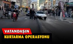 Vatandaşın araç kurtarma operasyonu