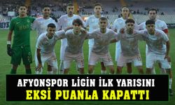 Afyonspor ligin ilk yarısını eksi puanla kapattı