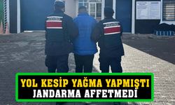 Yol keserek yağma yapan şahsı jandarma yakaladı