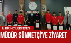 İl birincileri Müdür Sünnetci’yi ziyaret etti