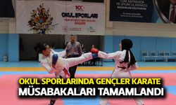 Okul sporlarında gençler karate müsabakaları tamamlandı