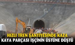 Hızlı tren şantiyesinde kaya düşmesi: 1 ölü, 1 yaralı