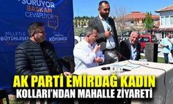 AK Parti Emirdağ Kadın Kolları’ndan mahalle ziyareti