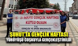 Şuhut’ta Gençlik Haftası Yürüyüşü coşkuyla gerçekleştirildi