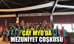 Çay MYO’da mezuniyet coşkusu