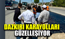 Dazkırı'da Karayolu Güzelleşiyor: Peyzaj Çalışmaları Sürüyor