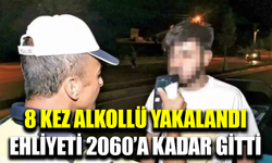 8’inci kez alkollü araç kullanırken yakalanan sürücüye ağır ceza