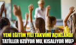 2025-2026 Eğitim Öğretim Yılı Takvimi açıklandı