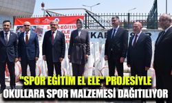 Köy okullarına spor malzemesi desteği başladı
