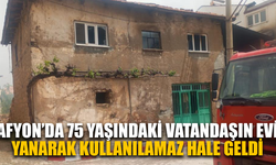 Yangında 75 yaşındaki adamın evi kullanılamaz hale geldi