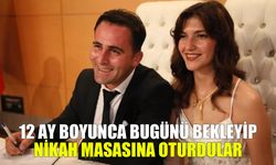 12 ay boyunca bugünü bekleyip nikah masasına oturdular
