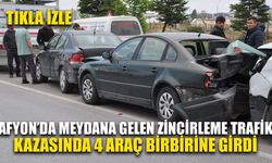 Afyonkarahisar’da zincirleme trafik kazası, 4 araç birbirine girdi