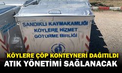 Sandıklı’da çöp konteyneri dağıtımı yapıldı