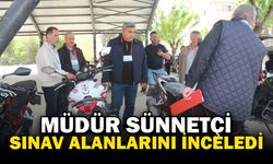 İl Milli Eğitim Müdürü Miraç Sünnetci, sürücü kursları sınav alanlarını inceledi