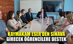 Kaymakam Eser’den öğrencilere sınav desteği