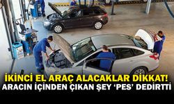 Pes dedirten görüntü: Otomobilin motorundan bulaşık teli çıktı