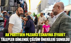 AK Parti Heyeti Çarşamba pazarında esnafla buluştu
