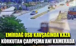 Afyonkarahisar’da kavşakta yaşanan kaza kameralara yansıdı