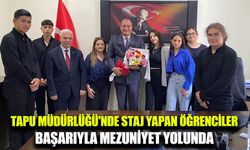 Harita-Tapu Kadastro öğrencilerine teşekkür belgesi