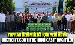 Afyonkarahisar’da çiftçilere hümik asit dağıtımı gerçekleştirildi
