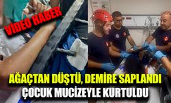 Ağaçtan düşen çocuk korkuluk demirlerine saplandı