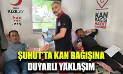 Şuhut’ta kan bağışı kampanyasına yoğun ilgi