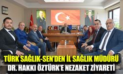 Türk Sağlık-Sen’den İl Sağlık Müdürü Dr. Hakkı Öztürk’e hayırlı olsun ziyareti