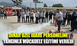 Dinar İlçe Özel İdaresi ekiplerine yangın eğitimi