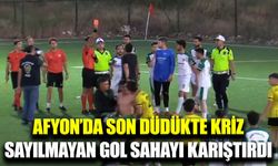 Afyonkarahisar’da amatör maçta iptal edilen gol olay çıkardı