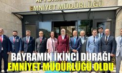 Bayramın ikinci durağı Emniyet Müdürlüğü oldu