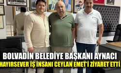 Başkan Derviş Aynacı, hayırsever iş insanı Ceylan Emet’i ziyaret etti
