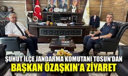 Şuhut İlçe Jandarma Komutanı Tosun’dan Başkan Özaşkın’a ziyaret