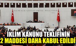 İklim Kanunu teklifinin 2 maddesi daha kabul edildi