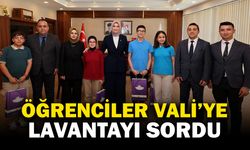 Öğrenciler Vali Yiğitbaşı’na "Lavanta"yı sordu