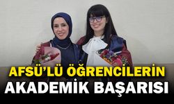 AFSÜ Öğrencilerinin Araştırma Makalesi Uluslararası Prestijli Dergide Yayınlandı