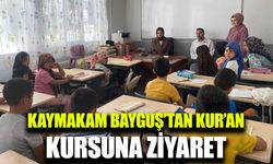 Kaymakam Bayguş’tan Kur’an kursu öğrencilerine ziyaret