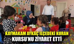 Kaymakam Aykaç’tan minik öğrencilere ziyaret