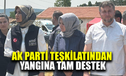 Başkan Şahin’in Koordinesinde Ak Parti Teşkilatından Yangına Tam Destek