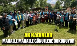 AK Kadınlar mahalle ziyaretleri gerçekleştirdi