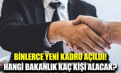 Cumhurbaşkanı Erdoğan imzaladı: Bakanlıklara 2 bin 659 yeni kadro