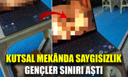 Yurt mescidinde skandal görüntüler