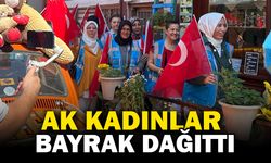 “TER*RSÜZ TÜRKİYE” ÇAĞRISI AFYONKARAHİSAR’DA YANKI BULDU AK KADINLAR  BAYRAK DAĞITTI