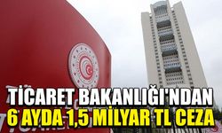 Ticaret Bakanlığı'ndan 6 Ayda 1,5 Milyar TL Ceza