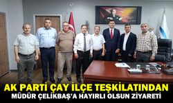 AK Parti Çay İlçe Teşkilatından SGK İl Müdürü Süleyman Çelikbaş’a Hayırlı Olsun Ziyareti