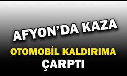 Kaldırıma çarpan otomobilde 2 kişi yaralandı