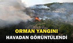 Yangın bölgesi havadan görüntülendi