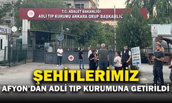 Orman şehitlerinin naaşları Ankara'ya getirildi