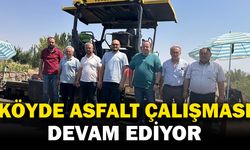Ağzıkara köyünde sıcak asfalt çalışmaları sona yaklaştı