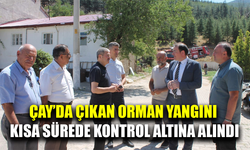 Çay’da Çıkan Orman Yangını Kısa Sürede Kontrol Altına Alındı
