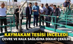 Kaymakam Uğuz Çölovası Atıksu Arıtma Tesisinde İncelemelerde Bulundu